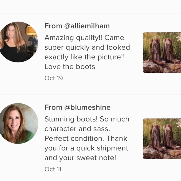 RESTOCK Santa Fe Two Layer Fringe Cowgirl Boots - Picture 9 of 10